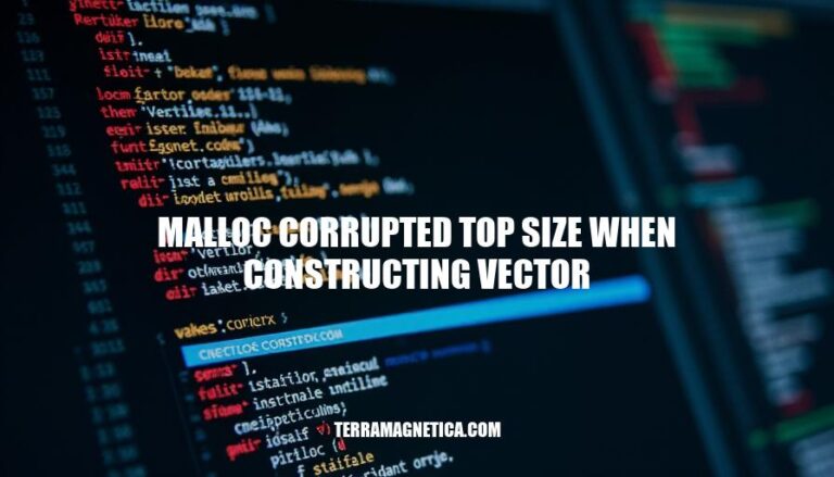 Fixing Malloc Corrupted Top Size Errors When Constructing Vectors