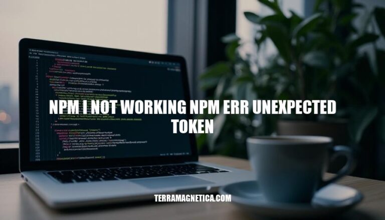 Fixing npm i Not Working: Unexpected Token Error