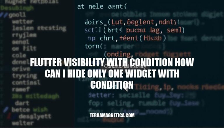 Flutter Visibility Control: Hiding Widgets Conditionally