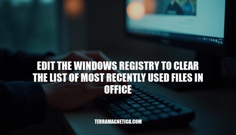 How to Edit the Windows Registry to Clear Recent Files List in Microsoft Office