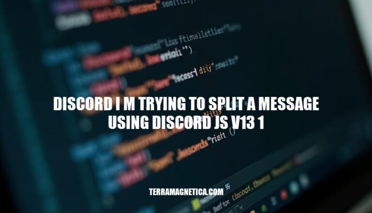 Mastering Message Splitting with Discord.js V13: Overcoming Character Limits and More