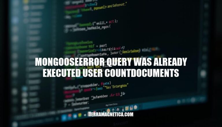 Mongoose Error: Query Already Executed - User Count Documents