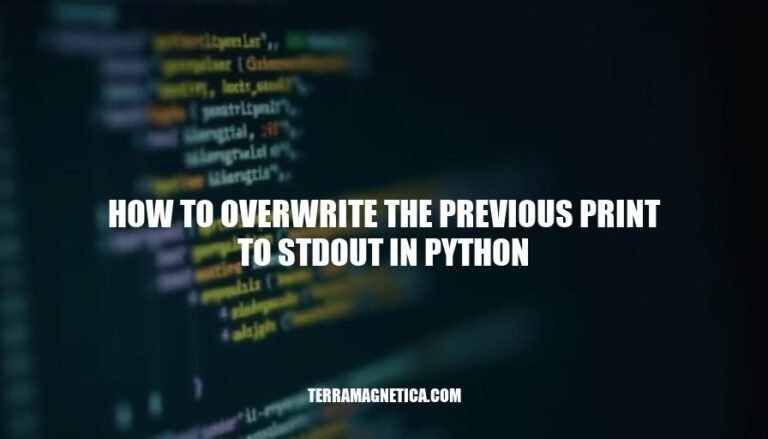 Overwriting Previous Prints to Stdout in Python: A Step-by-Step Guide on How to Achieve it