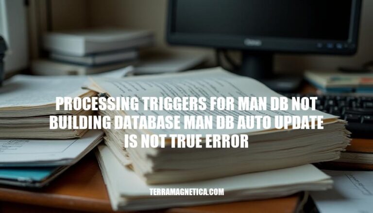 Processing Triggers for Man DB Not Building Database: Resolving Auto-Update Errors