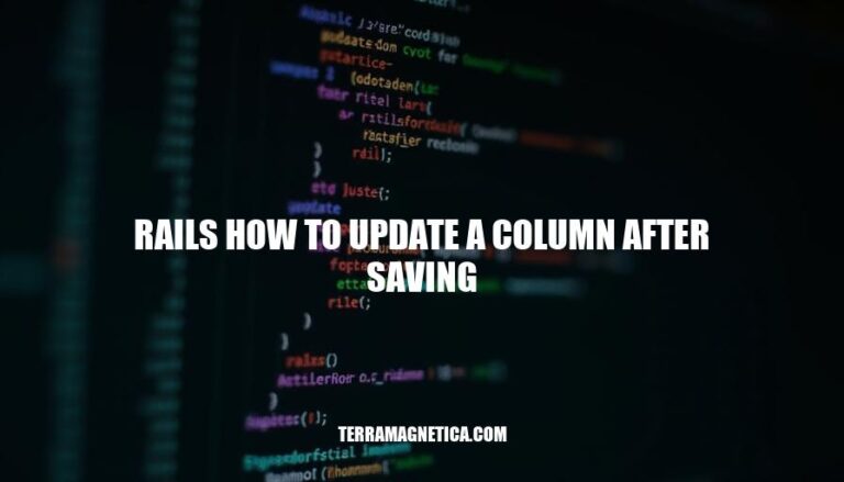 Rails How-to: Updating Columns After Saving Data