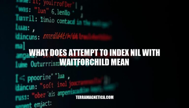 Resolving Attempt to Index Nil with WaitForChild Errors in Lua Scripting