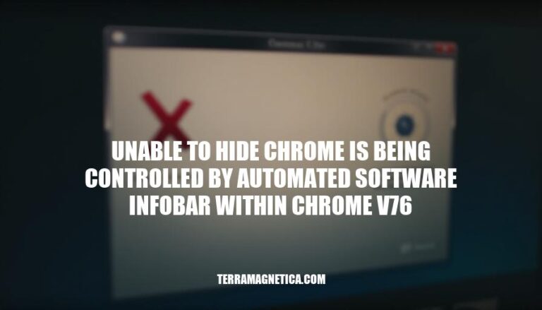 Resolving Chrome V76 Automated Software Infobar Issue