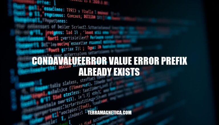 Resolving CondaValueError: Value Error Prefix Already Exists