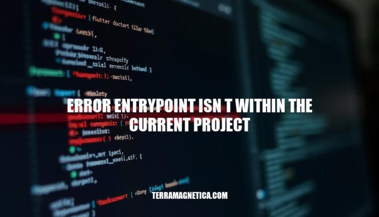 Resolving 'Error Entrypoint Isn't Within the Current Project' in Flutter Development