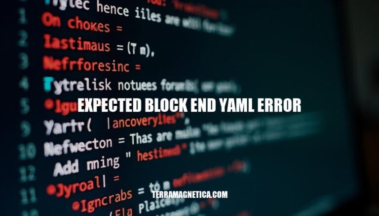 Resolving Expected Block End YAML Error: A Comprehensive Guide