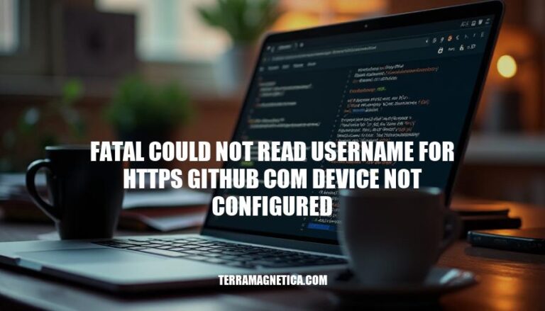 Resolving Fatal Errors: 'Could Not Read Username for HTTPS GitHub.com Device Not Configured'