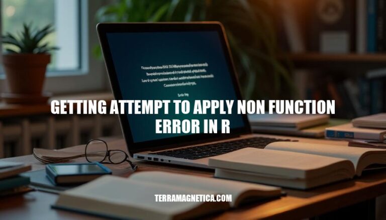 Resolving Getting Attempt to Apply Non-Function Error in R: A Step-by-Step Guide