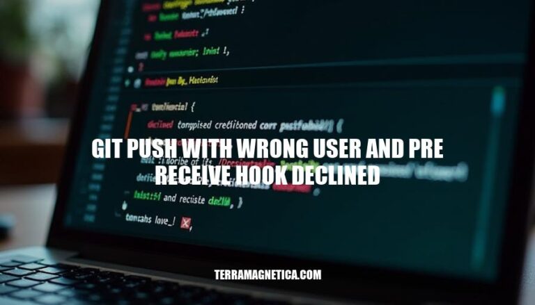 Resolving Git Push Errors: Wrong User & Pre-Receive Hook Declined