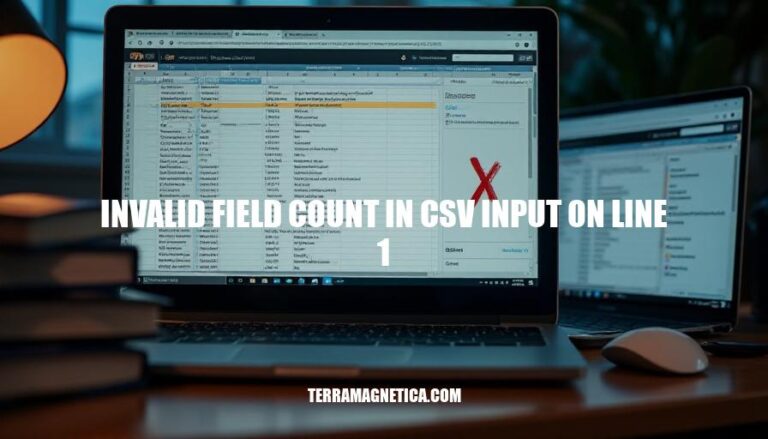 Resolving Invalid Field Count Errors in CSV Inputs: A Step-by-Step Guide to Fixing Line 1 Issues