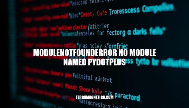 Resolving ModuleNotFoundError: No Module Named Pydotplus