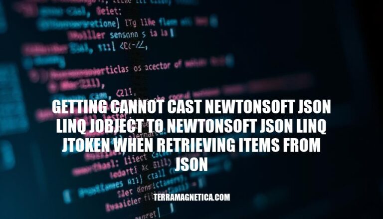 Resolving Newtonsoft.Json LINQ JObject to JToken Casting Errors When Retrieving JSON Items