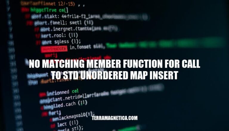 Resolving 'No Matching Member Function for Call to std::unordered_map::insert' in C++