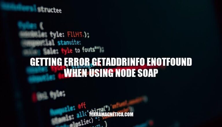 Resolving Node Soap Errors: Getting ENOTFOUND with getaddrinfo