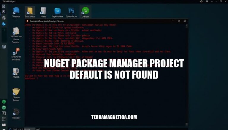 Resolving NuGet Package Manager Project Default Not Found Error