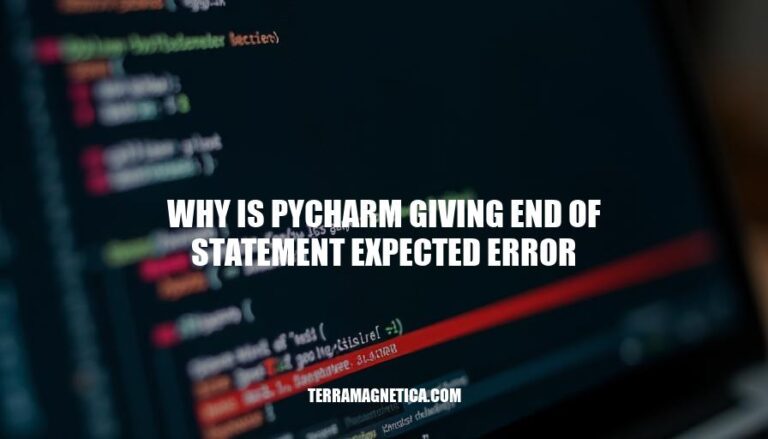 Resolving PyCharm's End of Statement Expected Error: Causes, Fixes & Best Practices