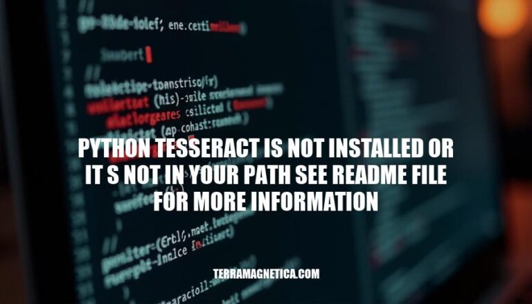 Resolving Python Tesseract Installation Issues: 'Not Installed or Not in PATH'