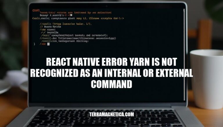 Resolving React Native Error: Yarn Not Recognized