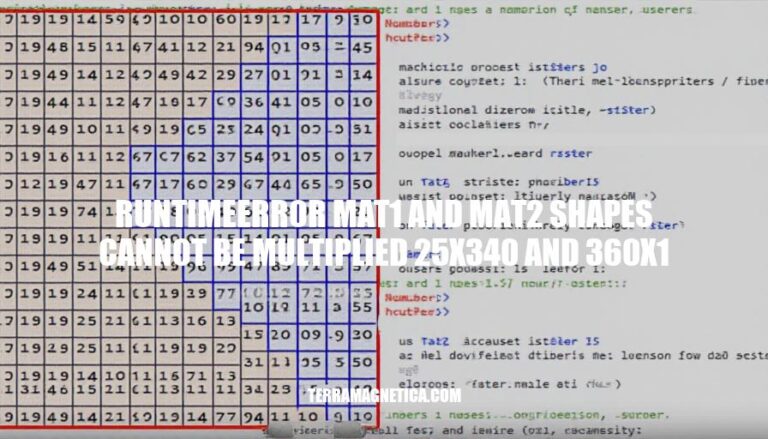 Resolving Runtime Error: Matrices with Incompatible Dimensions for Multiplication (25x340 & 360x1)