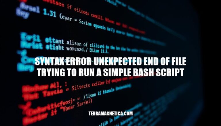 Resolving Syntax Error: Unexpected End of File in Simple Bash Scripts