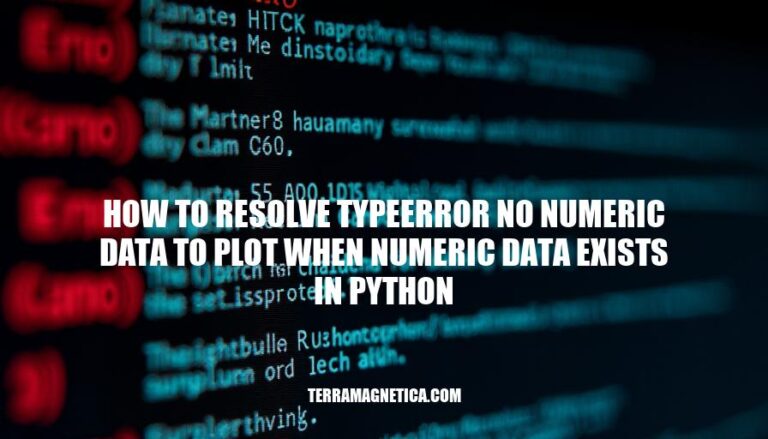 Resolving TypeError: No Numeric Data to Plot When Numeric Data Exists in Python