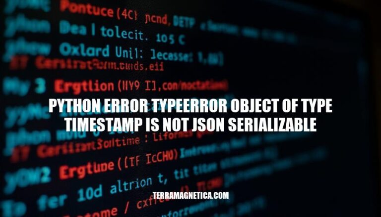 Resolving TypeError: Object of type Timestamp is not JSON Serializable in Python