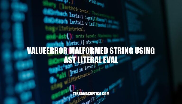 Resolving ValueError: Malformed String Using AST Literal Eval in Python