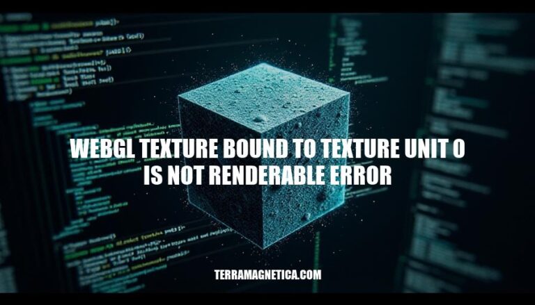 Resolving WebGL Texture Bound to Texture Unit 0 Not Renderable Error