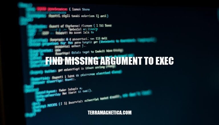 Resolving the 'Find Missing Argument to Exec' Error: A Comprehensive Guide