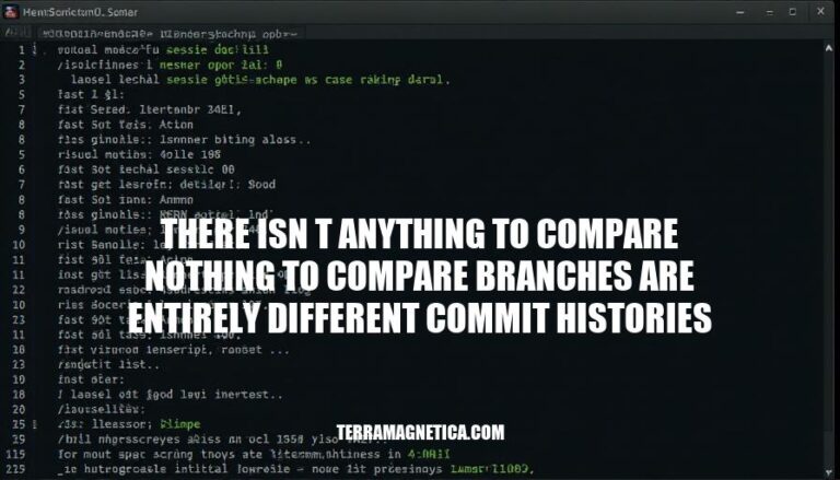 Resolving the 'There Isn't Anything to Compare' Error in Git: Handling Different Branch Commit Histories