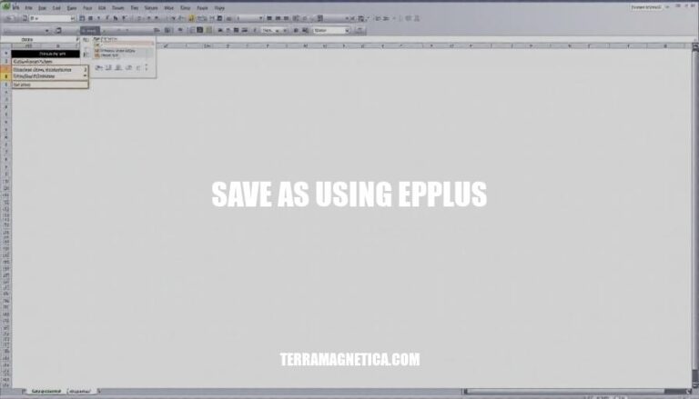 Save As Using EPPlus: A Comprehensive Guide