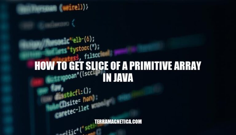 Slicing Primitive Arrays in Java: A Step-by-Step Guide on How to Get Slice of a Primitive Array