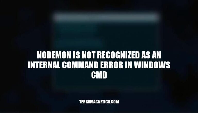 Solving Nodemon Not Recognized Error in Windows CMD: A Step-by-Step Guide