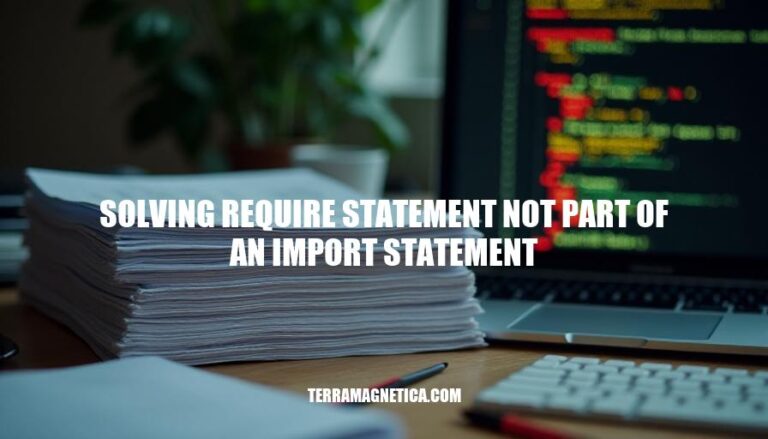 Solving Require Statement Not Part of Import Statement: A Comprehensive Guide