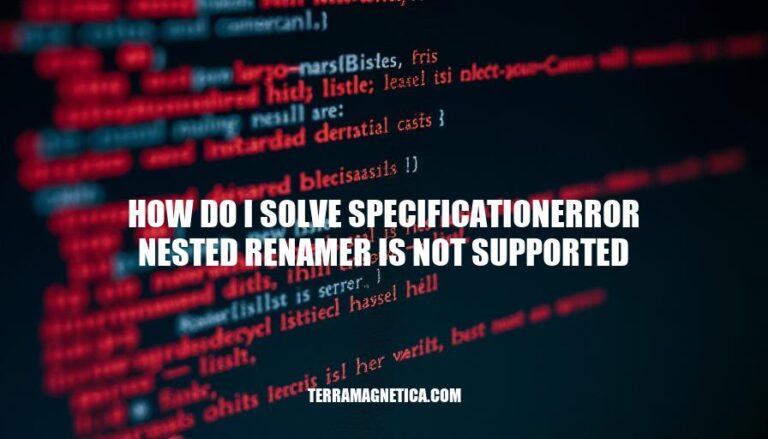 Solving SpecificationError: Nested Renamer Not Supported in Pandas