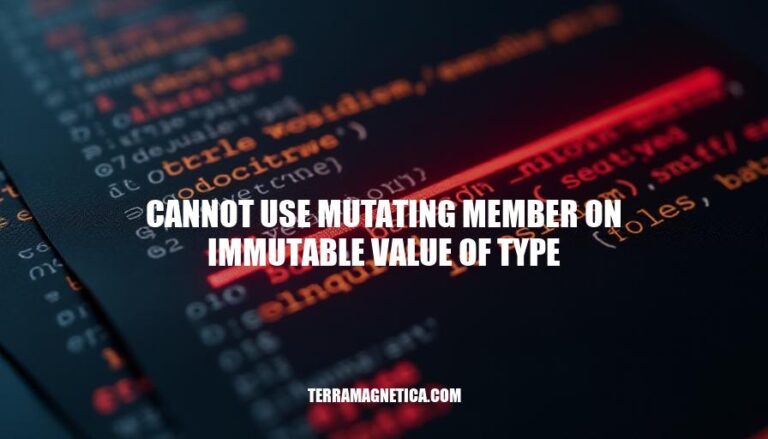 Swift Error: Cannot Use Mutating Member on Immutable Value Type