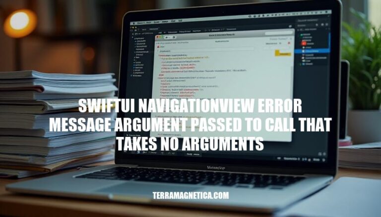 SwiftUI NavigationView Error: Argument Passed to Call That Takes No Arguments