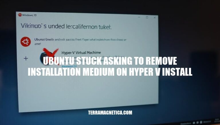 Ubuntu Stuck: Removing Installation Medium on Hyper-V Install - Causes & Solutions