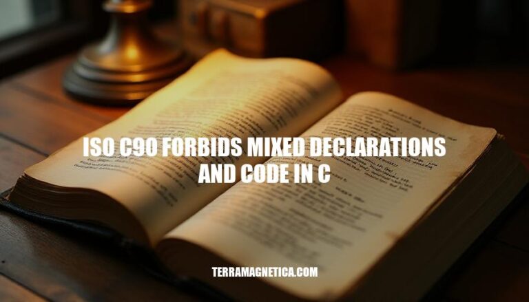 Understanding ISO C90: The Rule Against Mixed Declarations and Code