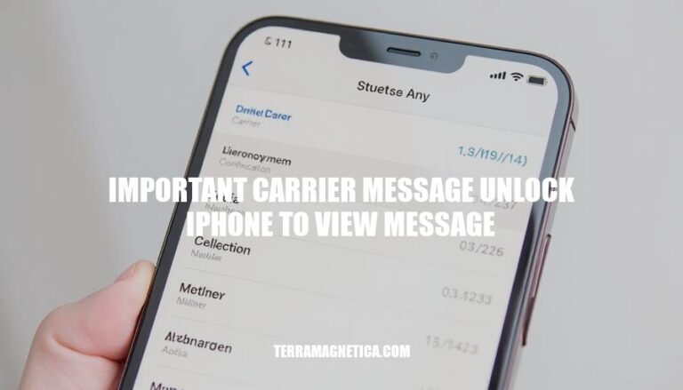 Unlocking Important Carrier Messages on iPhone: A Step-by-Step Guide